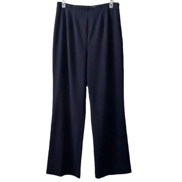 east 5th Women's 18 Tall Navy Blue High Waist Wide Leg Dress Pants Trousers - Picture 1 of 8
